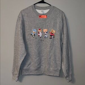 Bella Canvas Gray Crewneck Sweater with Athletic Sports Bears